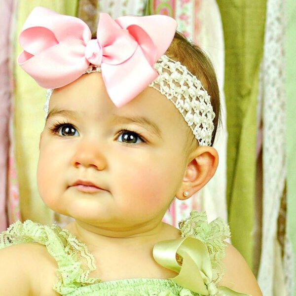 Victoria Lace Pearl Earrings for Baby and Child - BeadifulBABY
