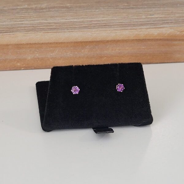 February birthstone earrings for children