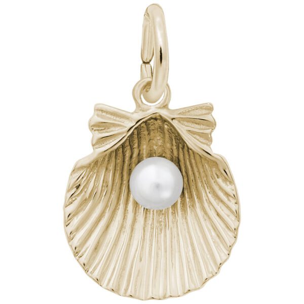 Shell With Pearl Charm - BeadifulBABY
