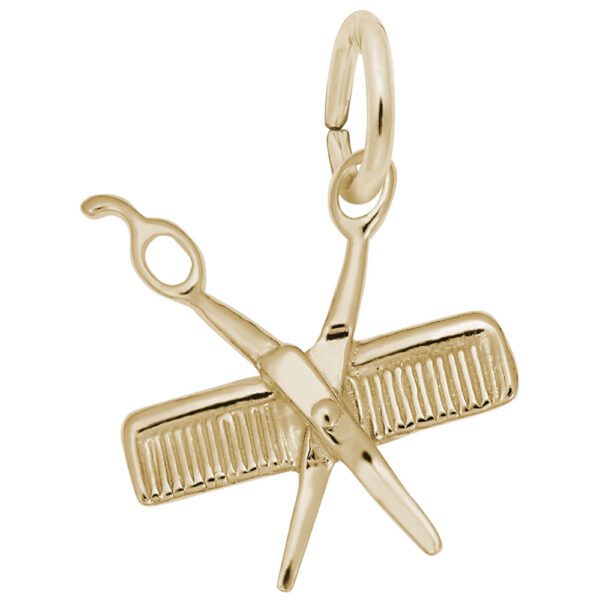 Comb and Scissors Charm - BeadifulBABY