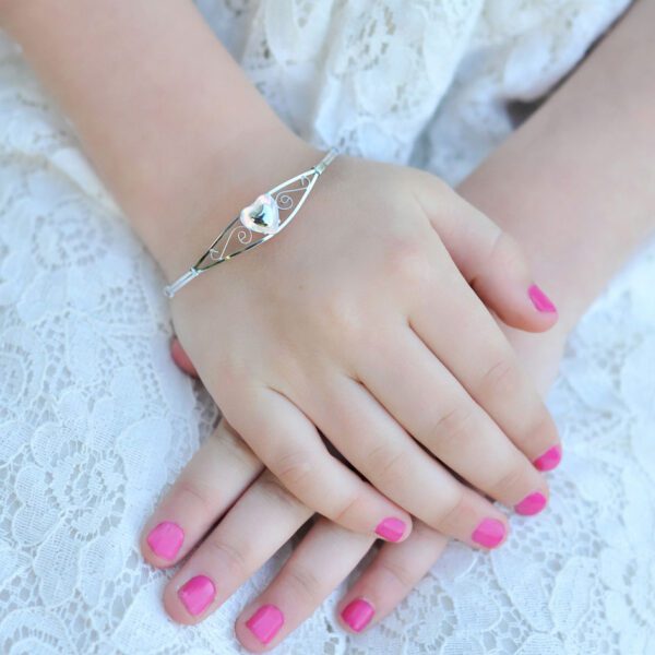 Grace Alexandra Silver Child’s Adjustable Bracelet - BeadifulBABY