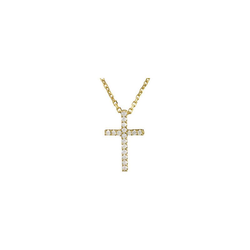 Petite Diamond Cross Necklace - BeadifulBABY