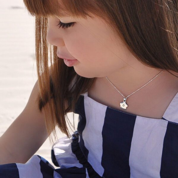 Jasmine Flower Initial Necklaces for Little Girls - BeadifulBABY