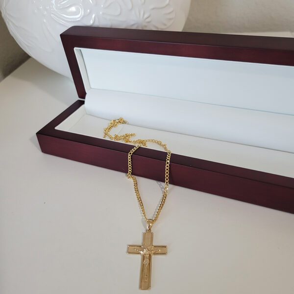 boys first communion gold cross necklace