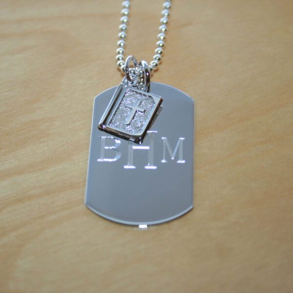 custom dog tag necklace with engraving