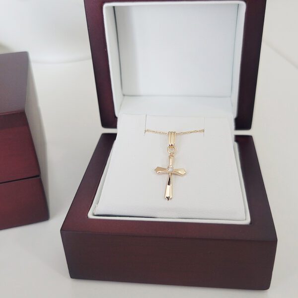 diamond gold cross necklace first communion