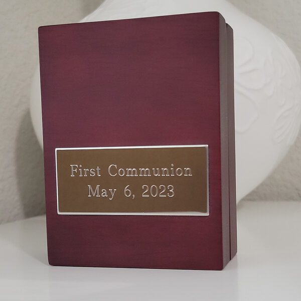first communion engraved gift box