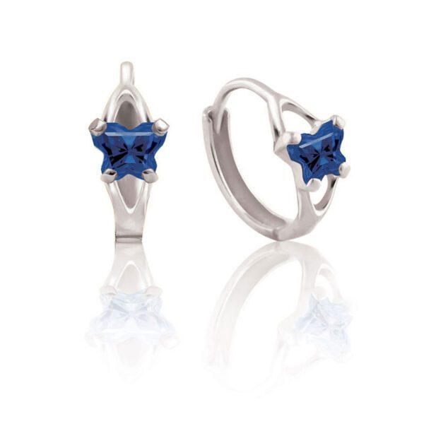 royal silver huggie hoop earrings
