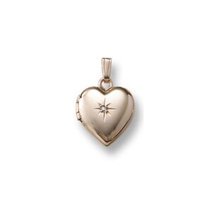 diamond heart locket
