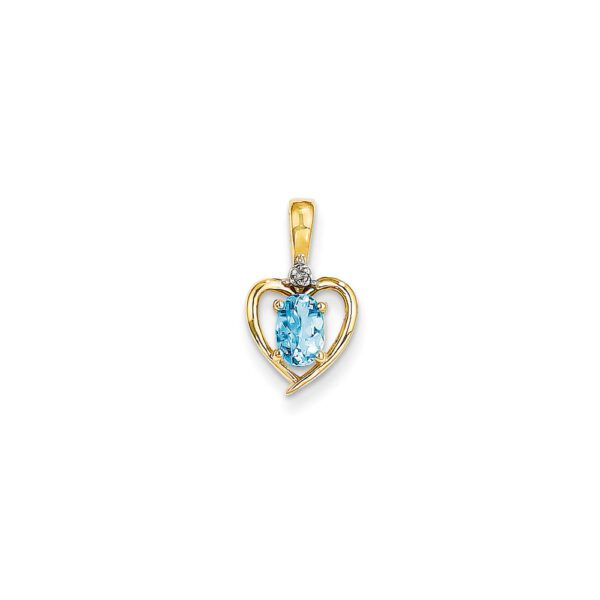 gold heart birthstone necklace december