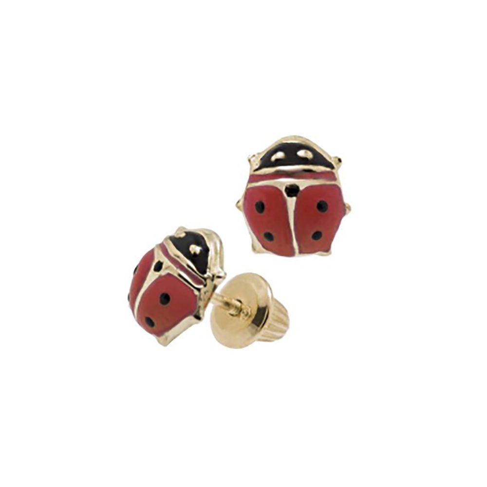 gold ladybug earrings