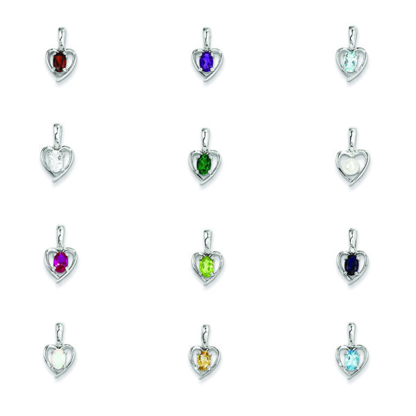heart birthstone options