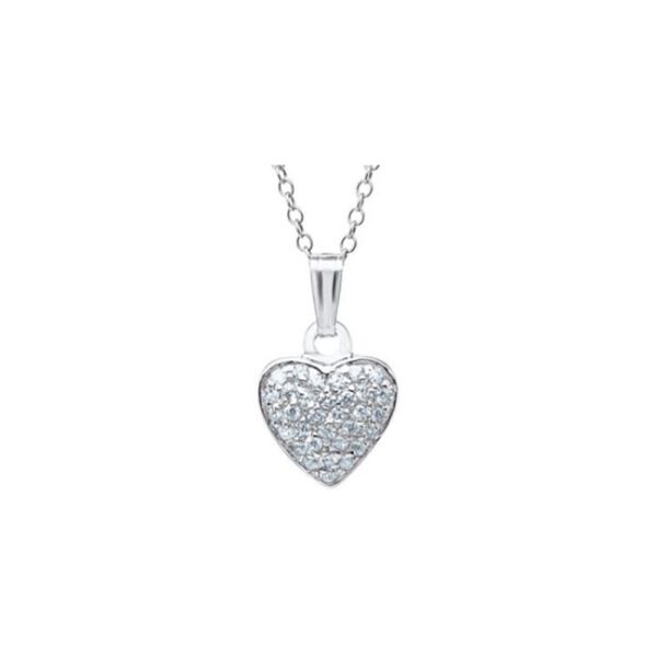heart necklace white