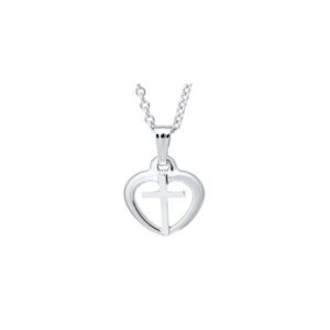heart with cross necklace