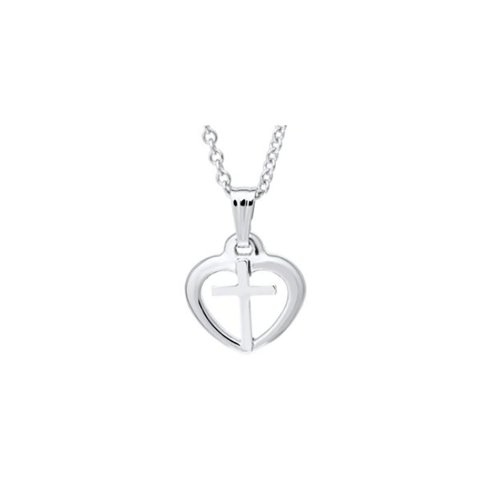heart with cross necklace