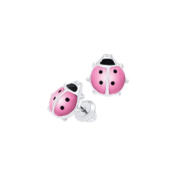 ladybug earrings pink