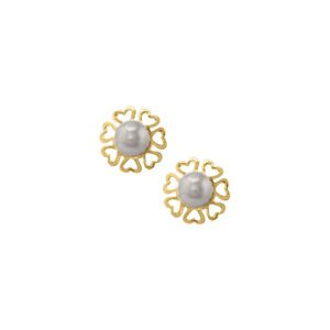pearl hearts earrings