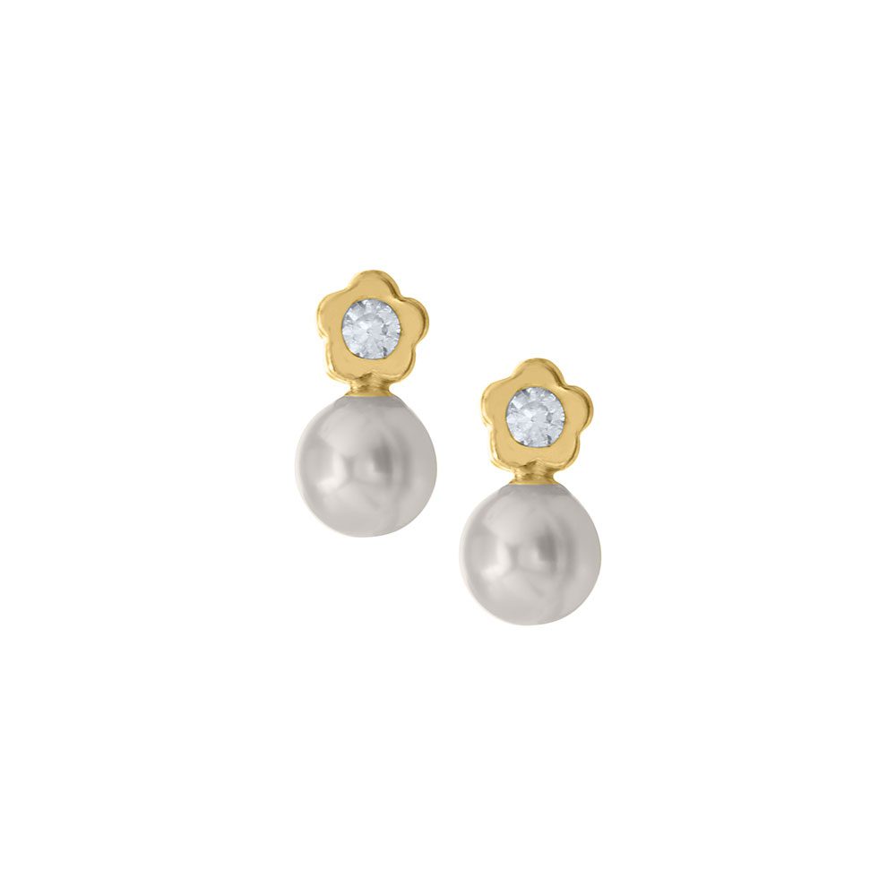 princess pearl earrings