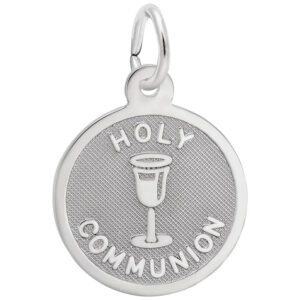 silver holy communion charm
