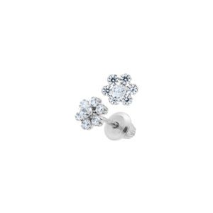 cubic zirconia flower earrings