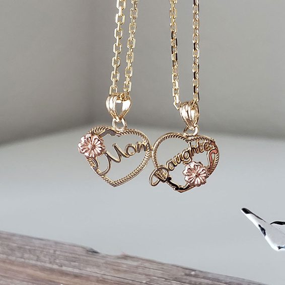 mother daughter necklace set for Mother's day