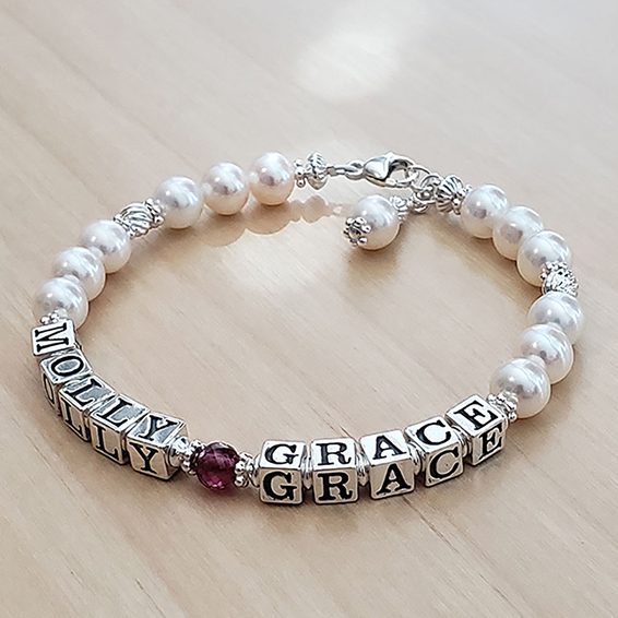 pearl mommy bracelet for Mother's day