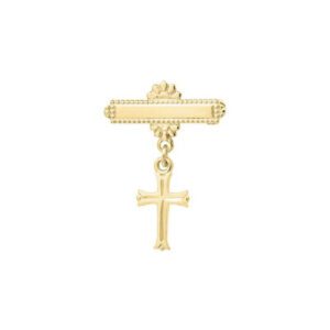 baptism cross pin gold filled