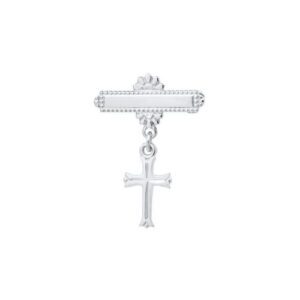 baptism cross pin sterling silver