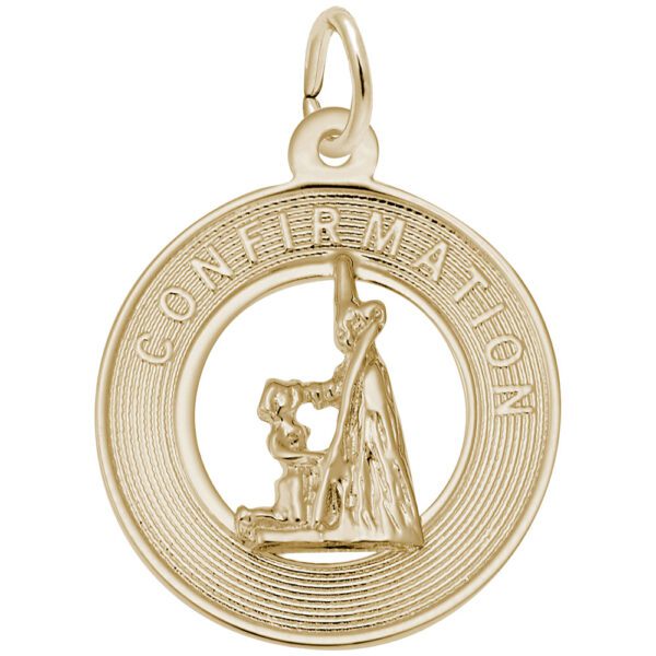 Confirmation charm in gold-plate.