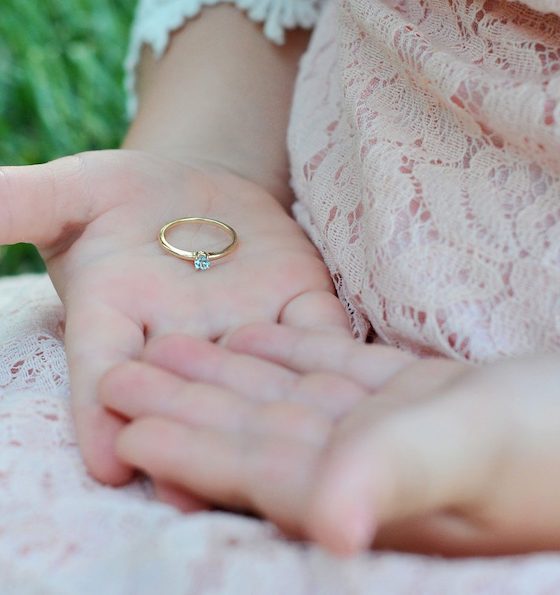 kids and baby rings in gold and silver