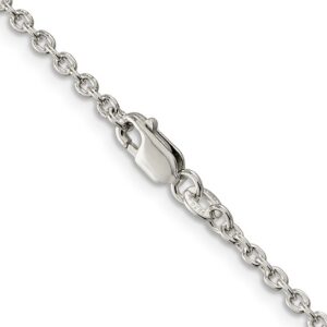 Sterling silver rhodium chains 2.25 mm