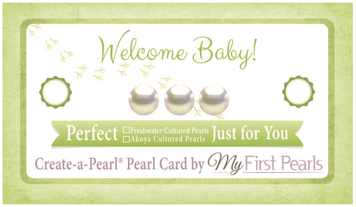 Create-A-Pearl Welcome Baby Pearl Card
