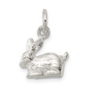 Easter bunny necklace in silver.