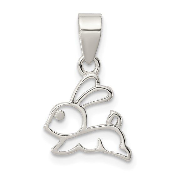 Easter bunny necklace with chain.