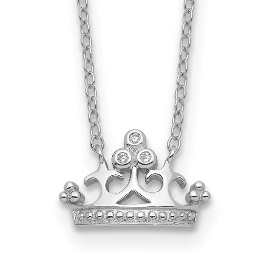 Girls princess crown necklace.