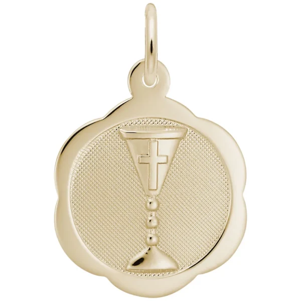 Communion chalice charm in gold
