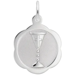 Communion chalice charm in silver