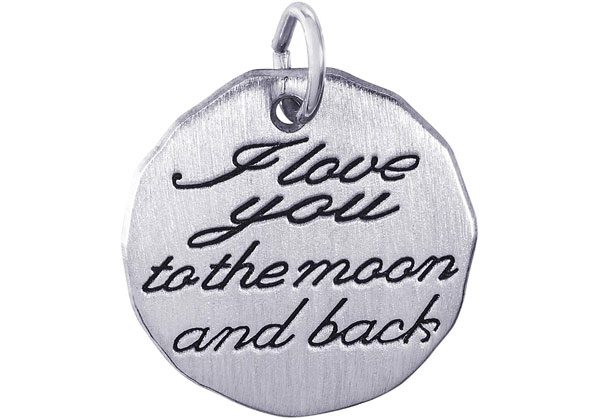 Childrens I Love You to the Moon and Back charm.
