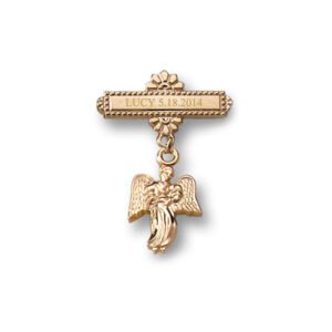 Angel with Wings Christening Baptismal Pin