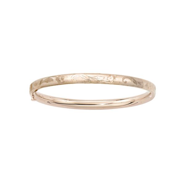 floral gold bangle bracelet