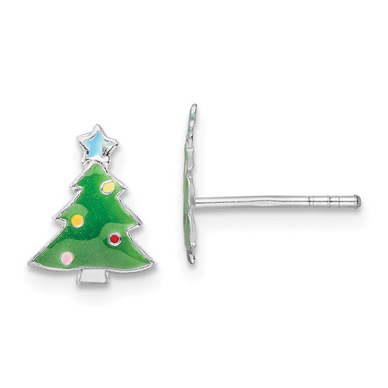 Christmas tree earrings