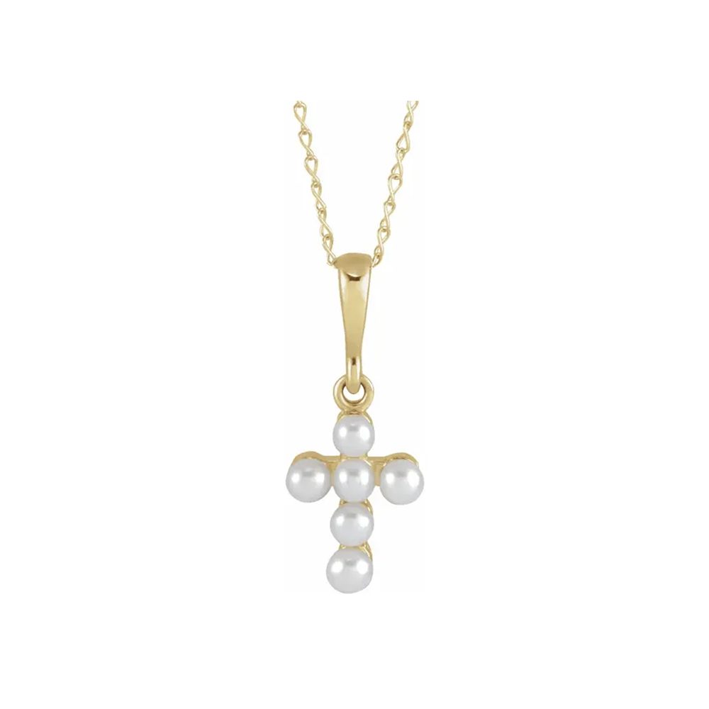 Easter cross pearl necklace.