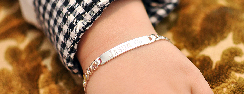 Simple ID bracelets with engraving