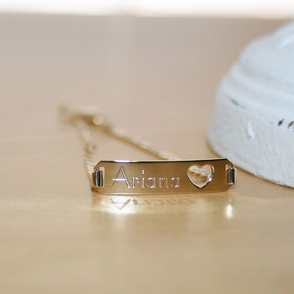 childrens gold id bracelet